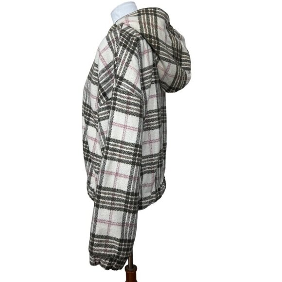 Sweet Rain Plaid Heavy Sherpa Lined Jacket Coat Young Contemporary L Large - Picture 3 of 8